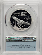 2017-W $100 One-Ounce Platinum Eagle Statue of Liberty 20th Anniversary First Strike FS Flag PCGS PR70