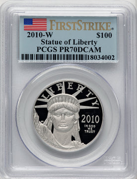 2010-W $100 One-Ounce Platinum Eagle First Strike FS Flag PCGS PR70