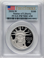 2010-W $100 One-Ounce Platinum Eagle First Strike FS Flag PCGS PR70