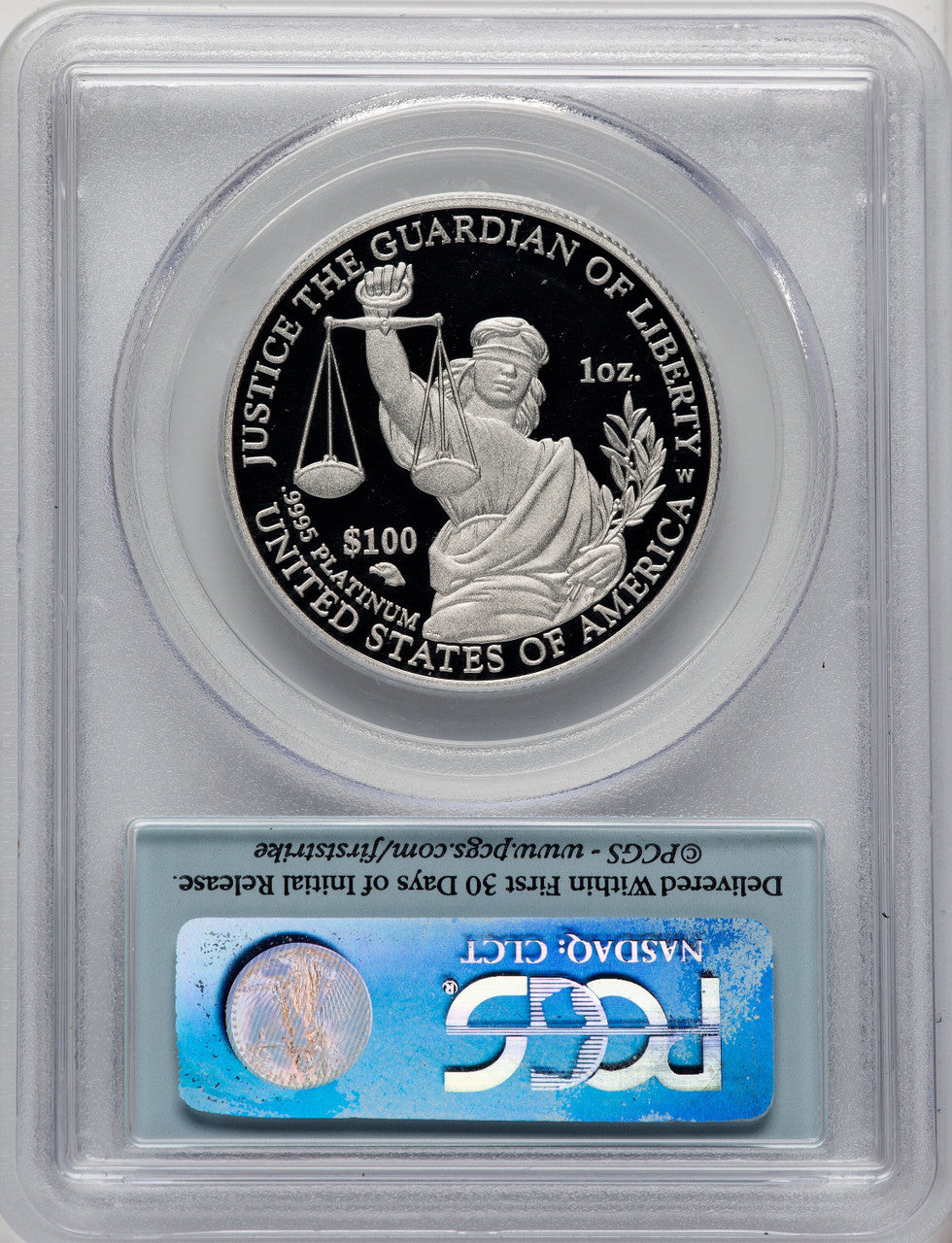 2010-W $100 One-Ounce Platinum Eagle First Strike FS Flag PCGS PR70