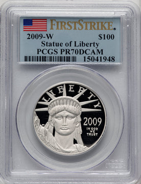 2009-W $100 One-Ounce Platinum Eagle First Strike FS Flag PCGS PR70
