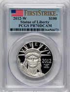 2012-W $100 One-Ounce Platinum Eagle First Strike FS Flag PCGS PR70
