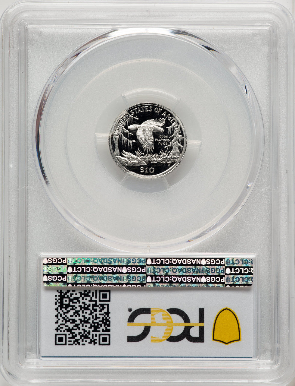 1999-W $10 Tenth-Ounce Platinum Blue Gradient PCGS PR70