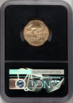 1999 $10 Quarter-Ounce Gold Eagle Miles Standish NGC MS70