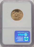 2003 $10 Quarter-Ounce Gold Eagle Brown Label NGC MS70