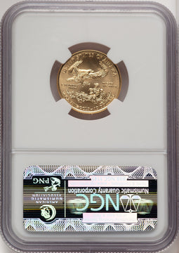 2009 $10 Quarter-Ounce Gold Eagle First Strike ER Blue NGC MS70