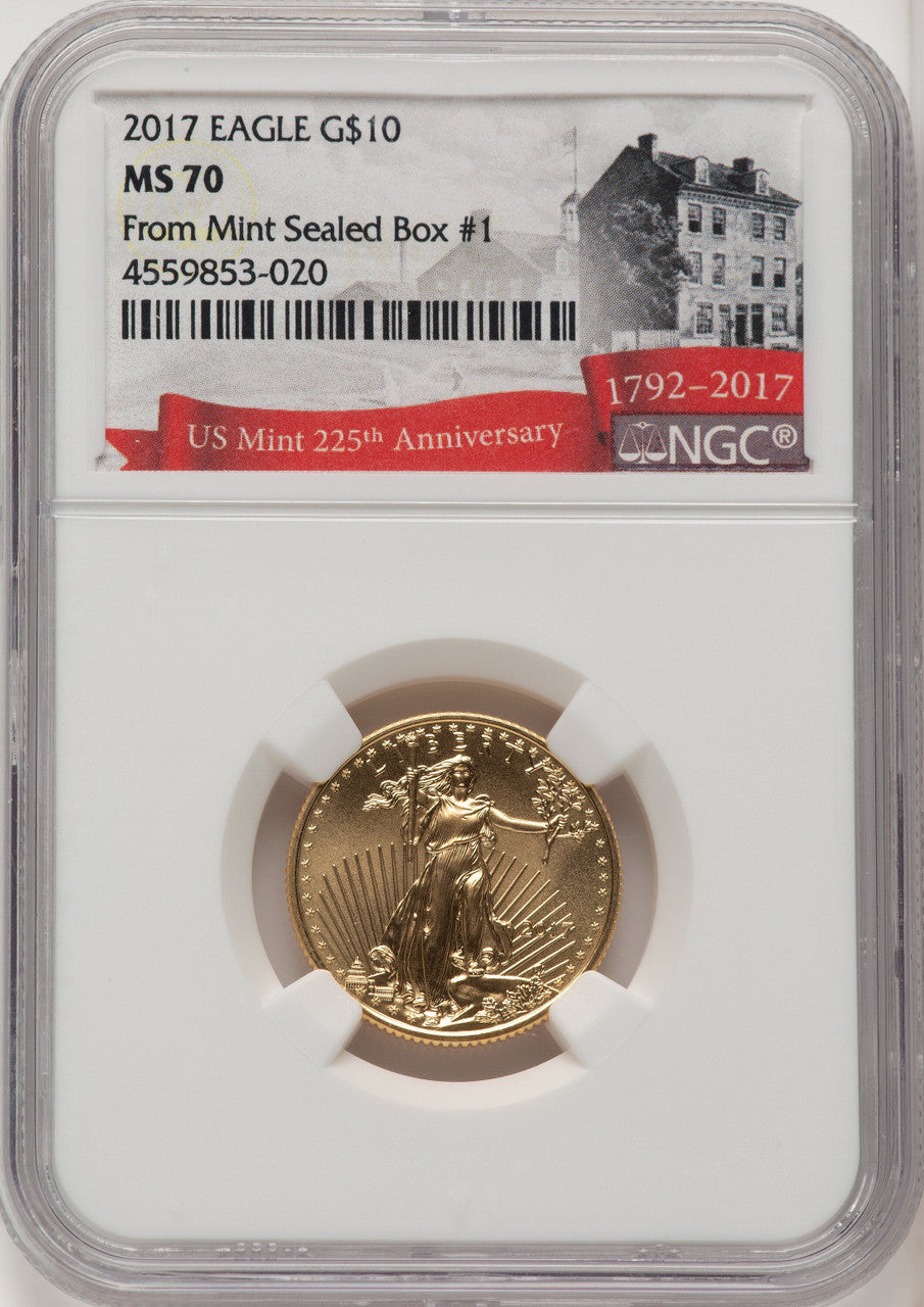 2017 $10 Quarter-Ounce Gold Eagle NGC MS70