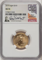 2019 $10 Quarter Ounce Gold Eagle Don Everhart NGC MS70