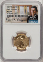 2019 $10 Quarter Ounce Gold Eagle First Strike ER Reagan Legacy Series NGC MS70