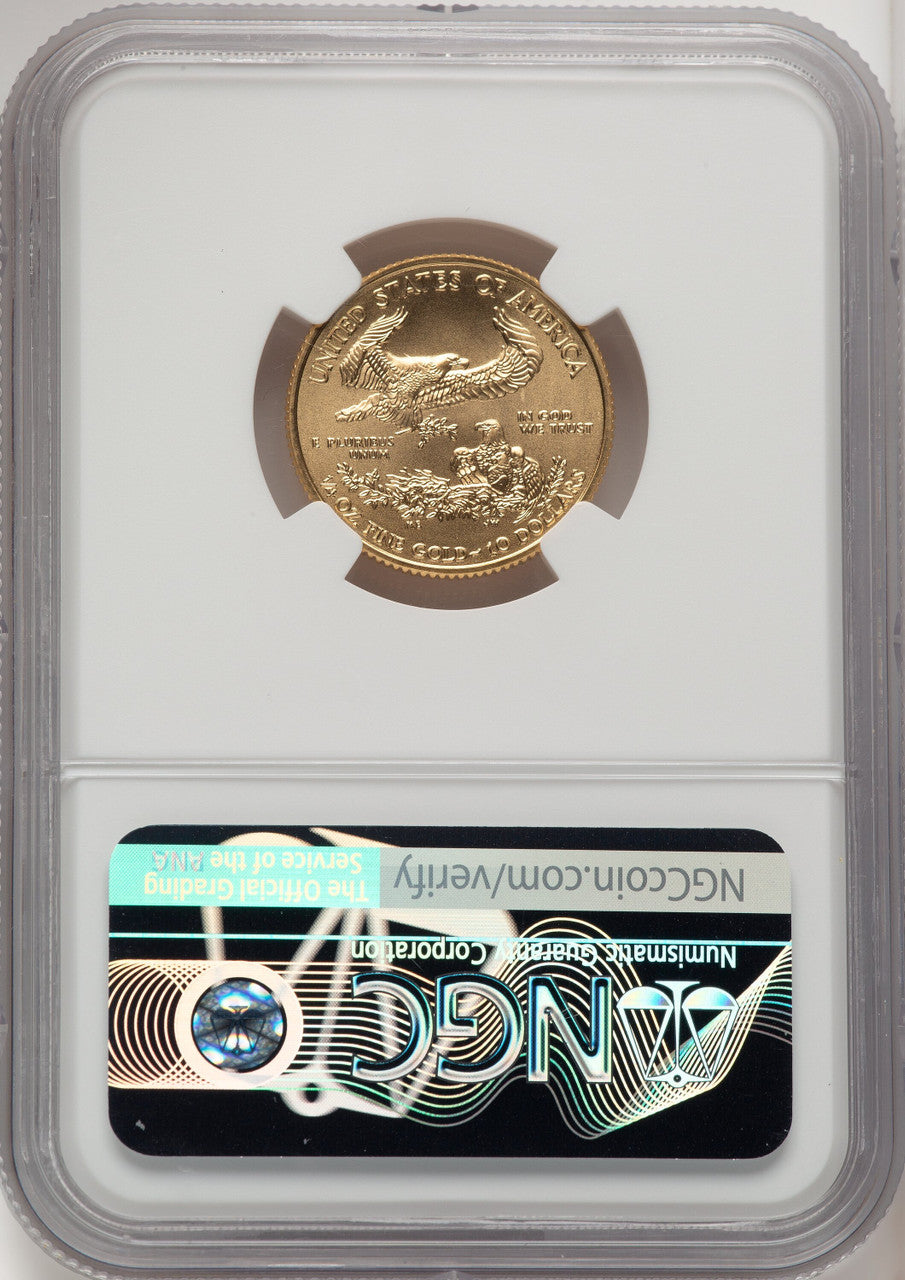 2019 $10 Quarter Ounce Gold Eagle First Strike ER Reagan Legacy Series NGC MS70