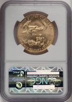 2010 $50 One-Ounce Gold Eagle First Strike ER Blue NGC MS70