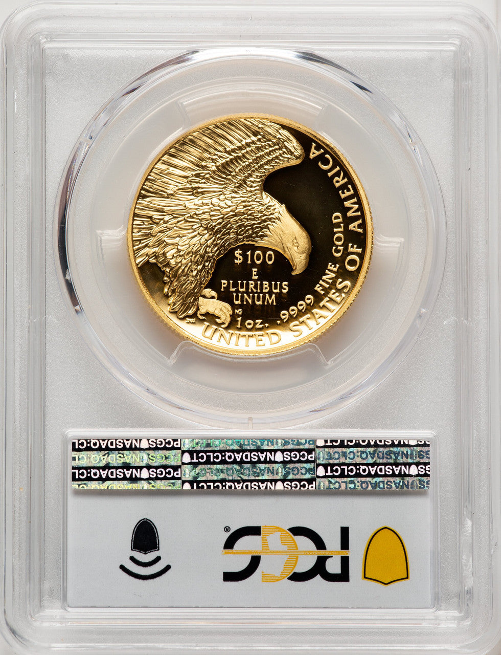 2019-W G$100 American Liberty High Relief Enhanced PL WP Mint Hoard Struck at West Point Label PCGS MS70