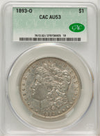 1893-O Morgan Dollar CACG AU53