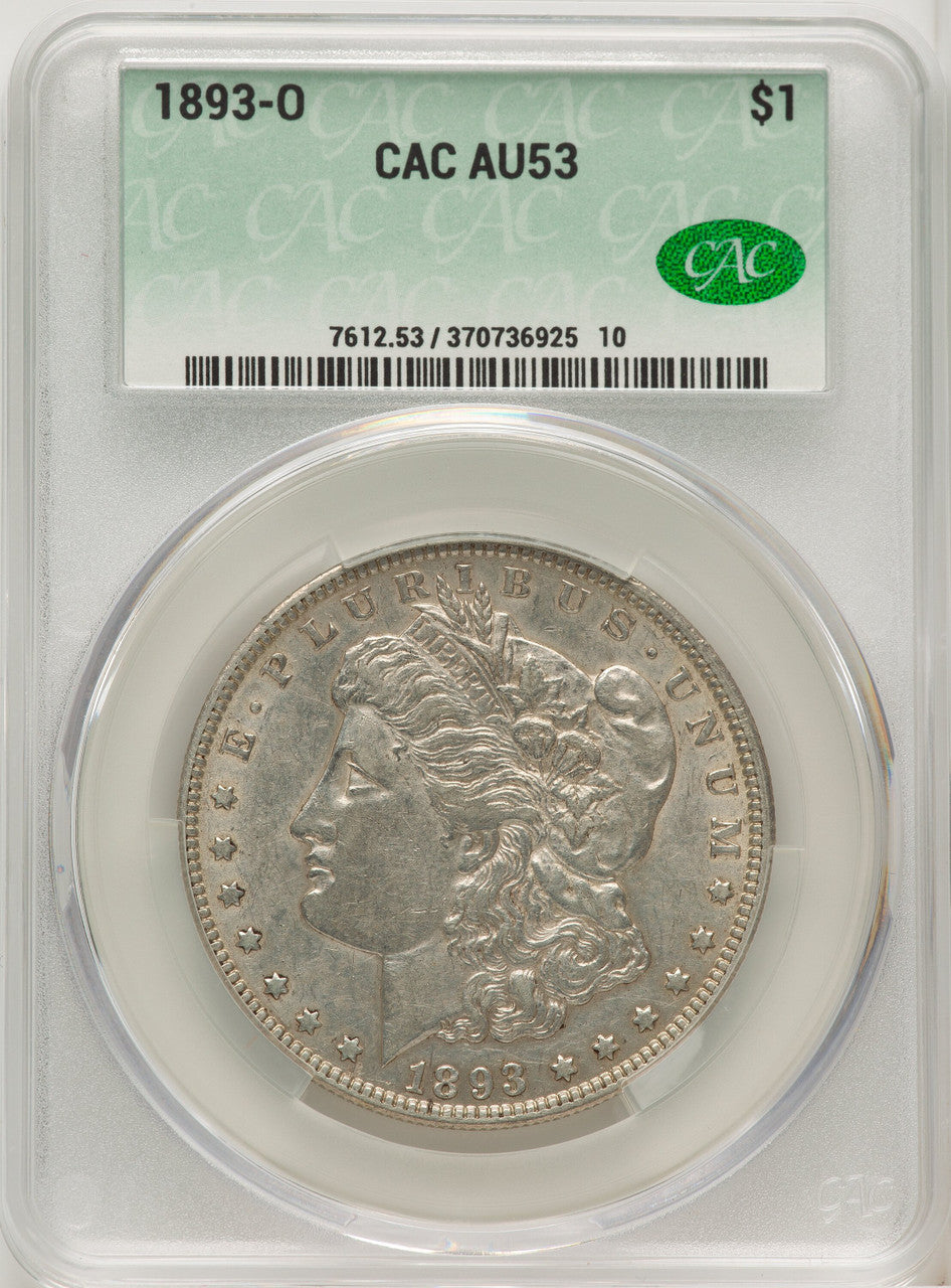 1893-O Morgan Dollar CACG AU53