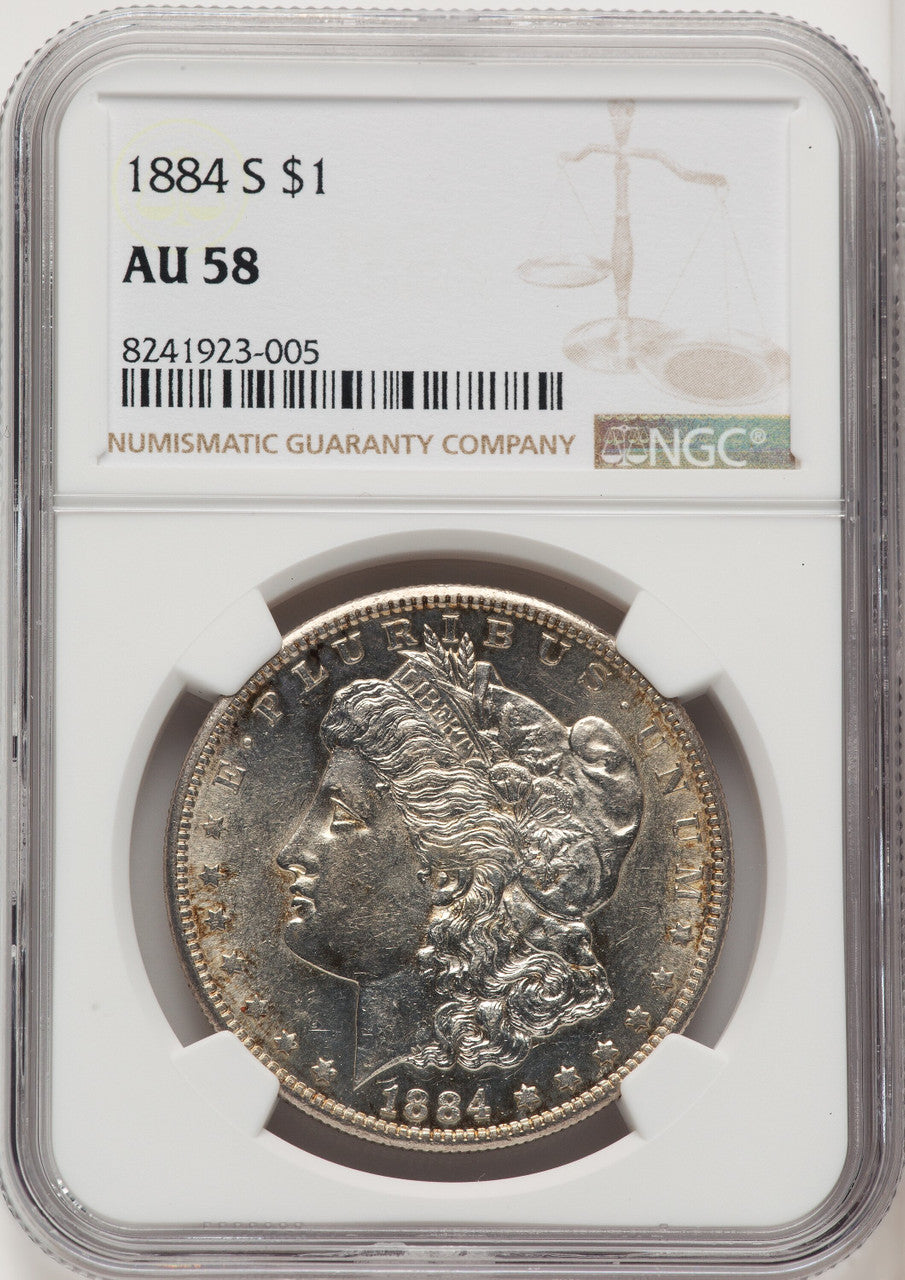 1884-S Morgan Dollar NGC AU58 (772471016)