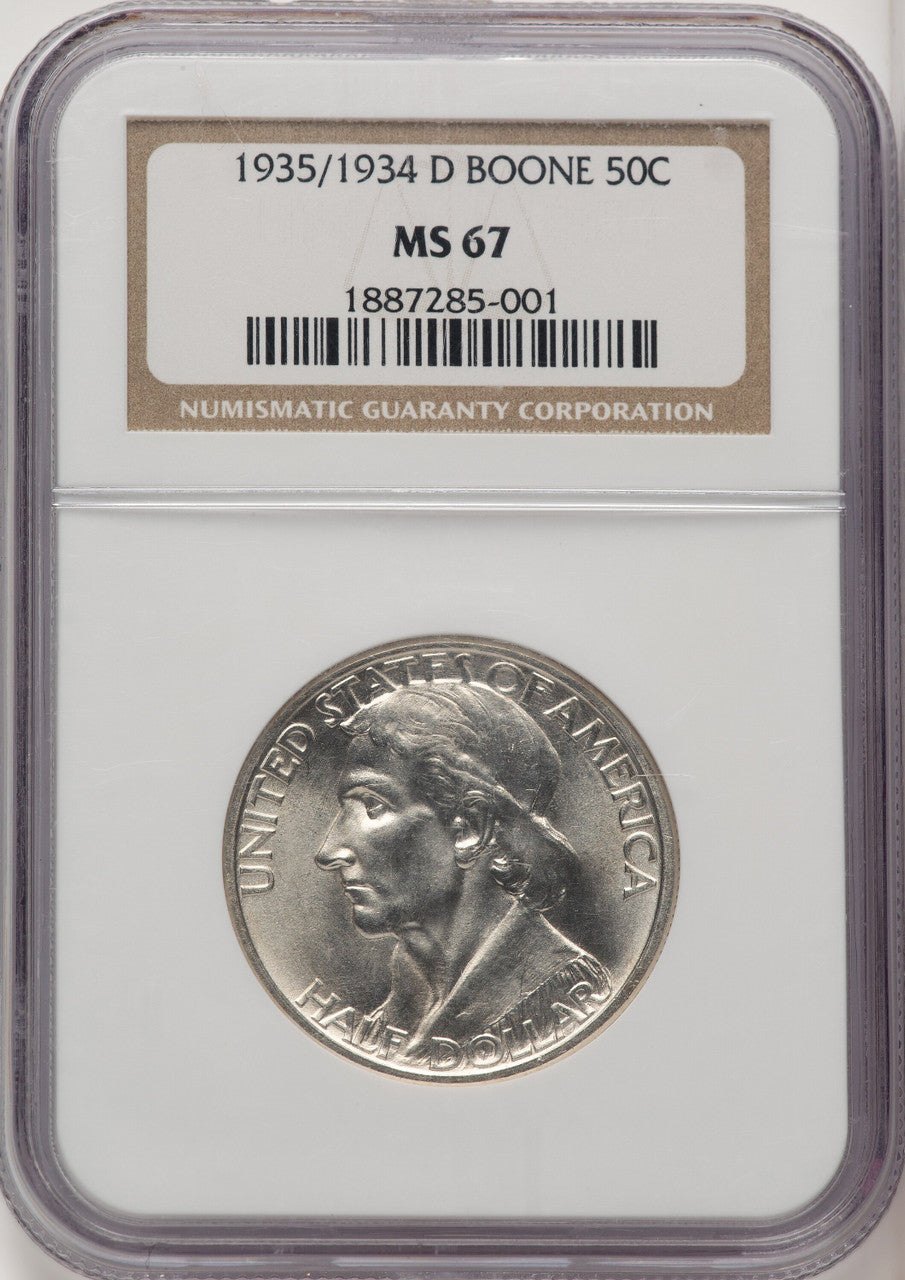 1935/34-D 50C Boone Commemorative Silver NGC MS67 (770954005)
