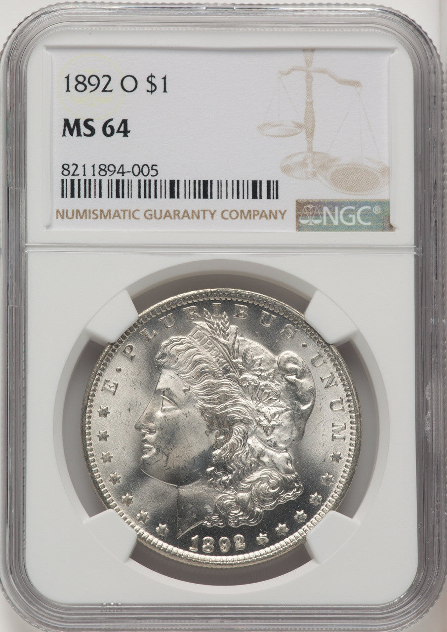 1892-O Morgan Dollar NGC MS64