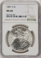1881-S Morgan Dollar NGC MS68 (769202001)