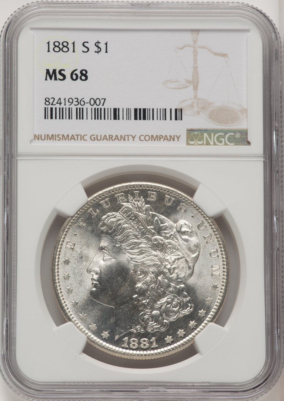 1881-S Morgan Dollar NGC MS68 (769202001)