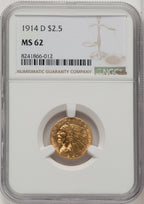 1914-D $2.50 Indian Quarter Eagle NGC MS62 (772356015)