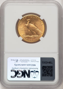 1910-D $10 Indian Eagle NGC MS65+ (771391002)