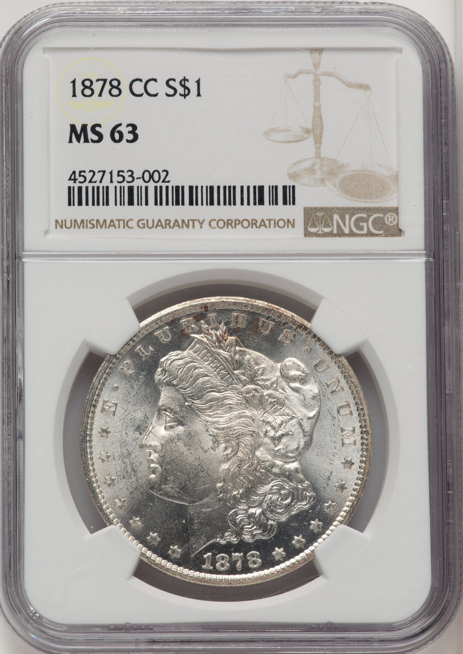 1878-CC Morgan Dollar NGC MS63 (772903038)