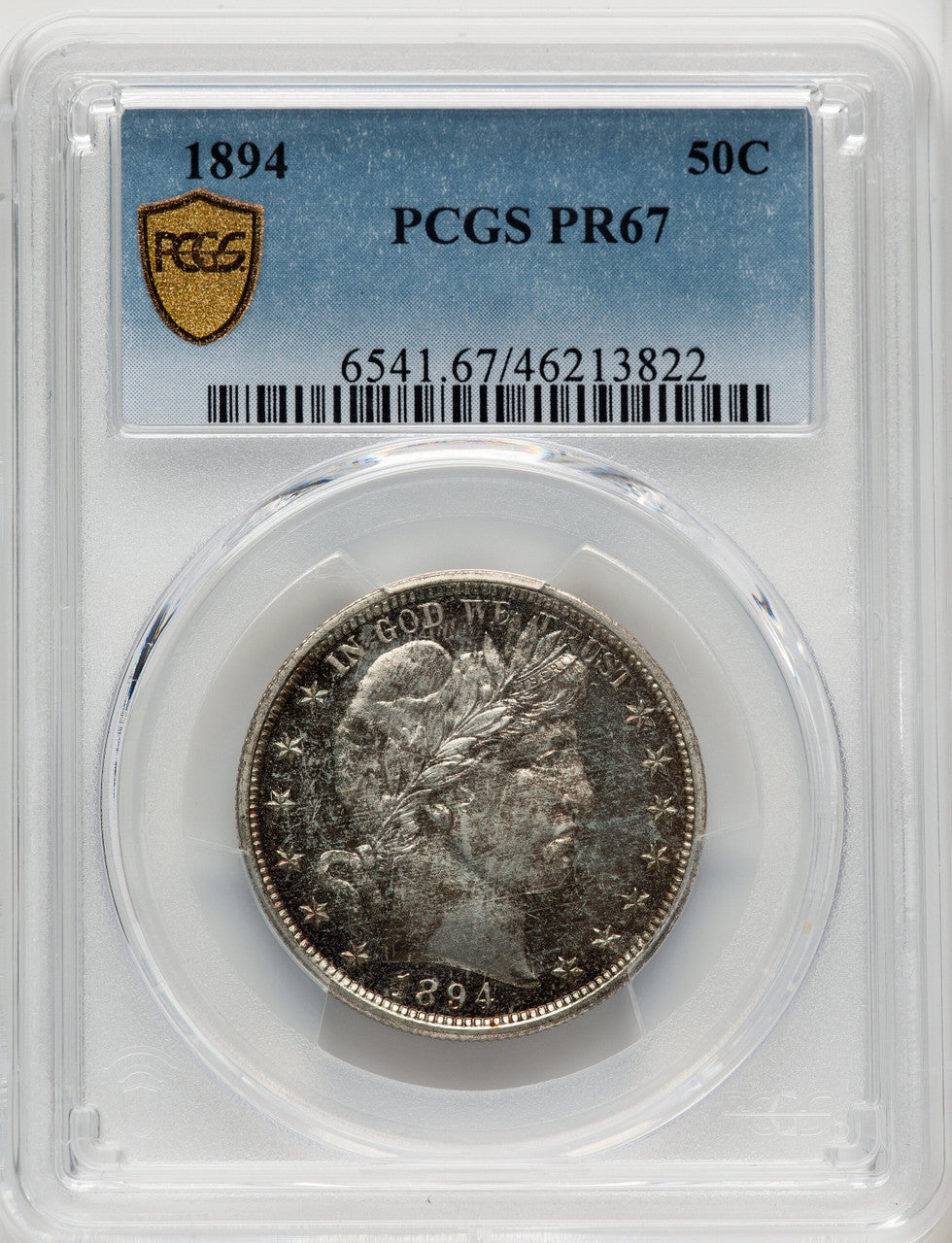 1894 50C Proof Barber Half Dollar PCGS PR67