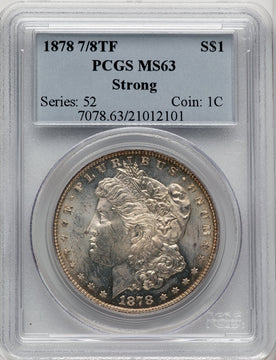 1878 7/8TF STRONG Morgan Dollar PCGS MS63 (773197107)