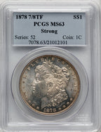 1878 7/8TF STRONG Morgan Dollar PCGS MS63 (773197107)