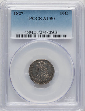 1827 10C Bust Dime PCGS AU50