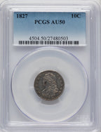 1827 10C Bust Dime PCGS AU50