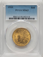 1910 $10 Indian Eagle PCGS MS63 (506895016)