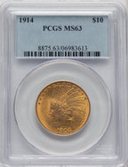 1914 $10 Indian Eagle PCGS MS63 (506895015)