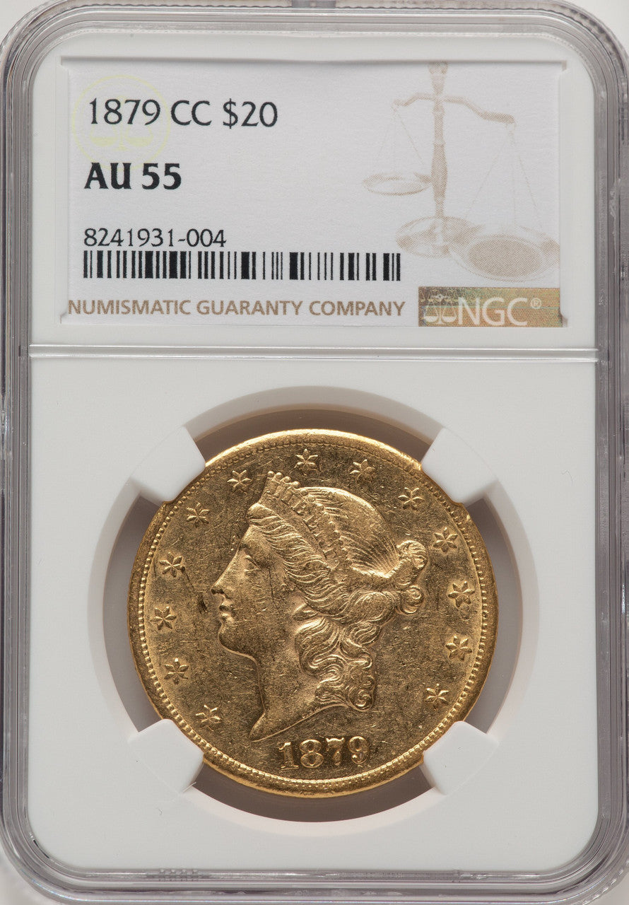1879-CC $20 Liberty Double Eagle NGC AU55 (771813005)