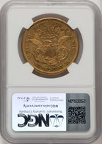 1872-CC $20 Liberty Double Eagle NGC AU55