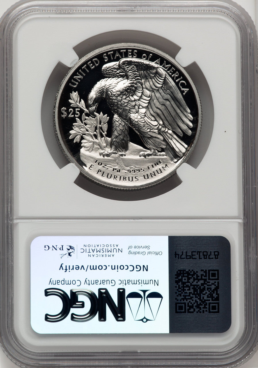 2021-W Palladium Eagle 1 oz Mike Castle NGC PF70