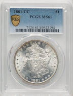 1881-CC Morgan Dollar PCGS MS61