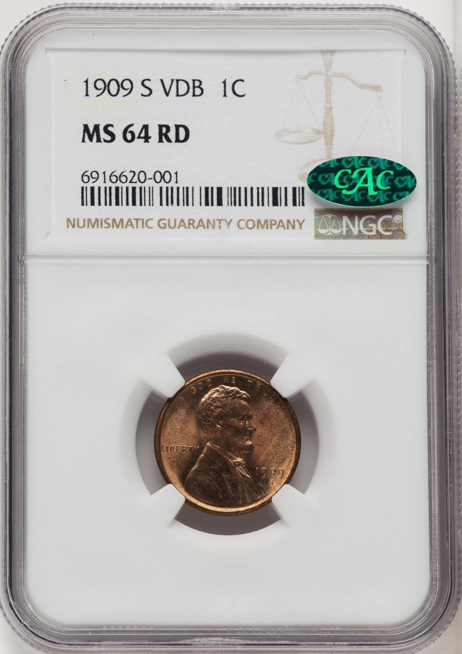 1909-S 1C VDB Lincoln Cent NGC MS64