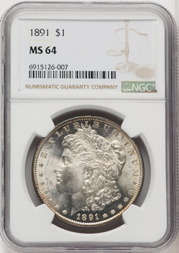 1891 Morgan Dollar NGC MS64