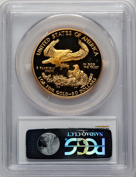 1996-W $50 One-Ounce Gold Eagle Blue Gradient PCGS PR70