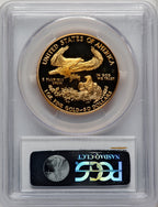 1996-W $50 One-Ounce Gold Eagle Blue Gradient PCGS PR70