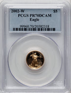 Gold American Eagle Blue Gradient NGC PF70