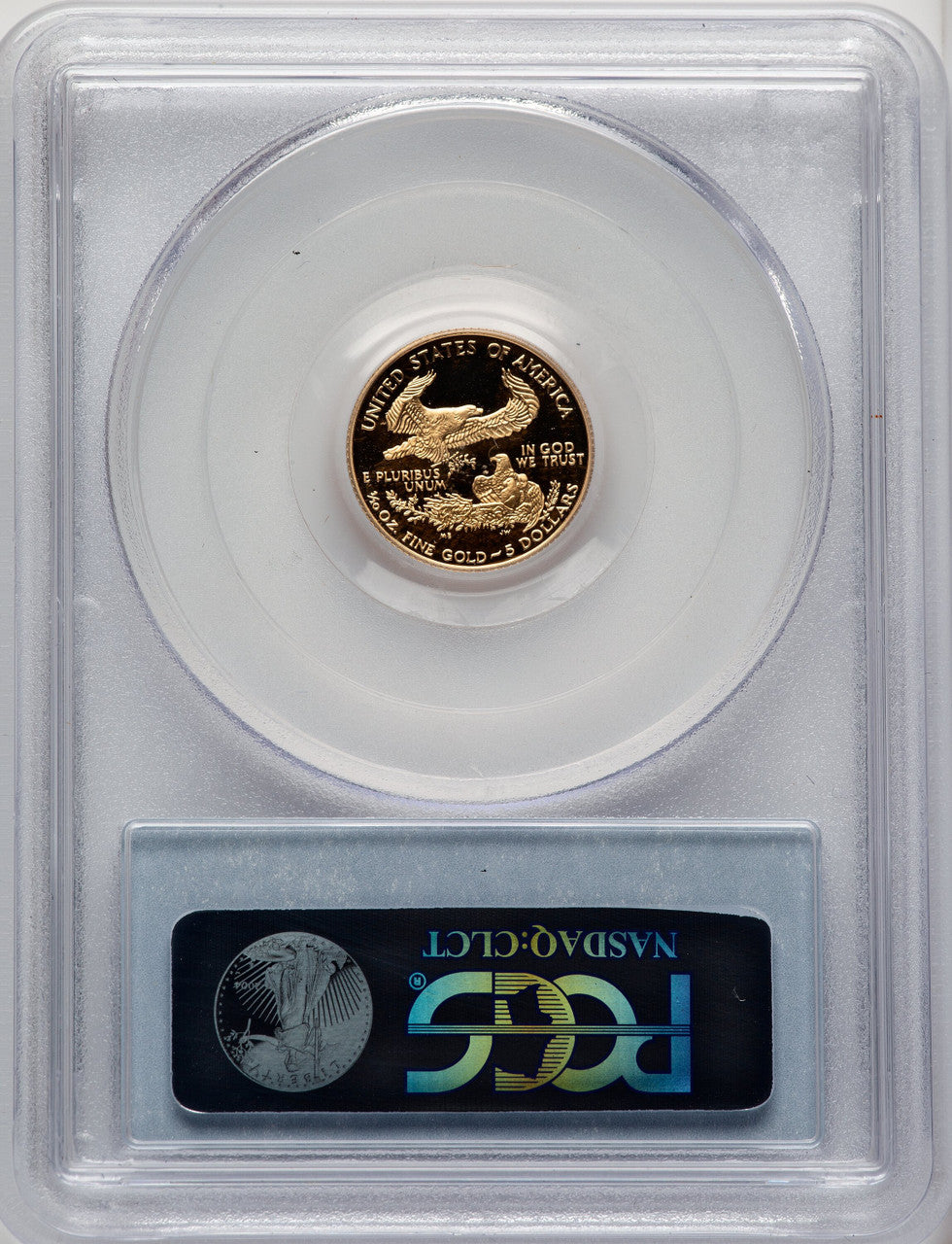 Gold American Eagle Blue Gradient NGC PF70