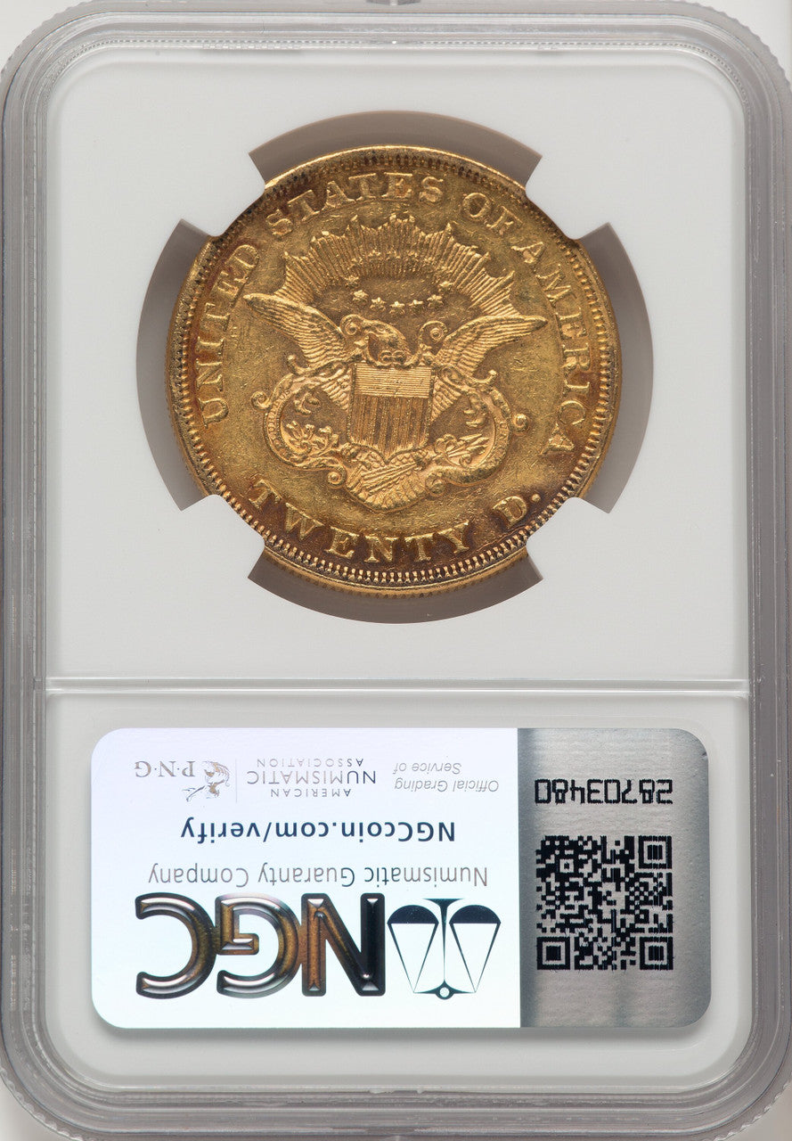 1858 $20 Liberty Double Eagle NGC AU55 (768838038)