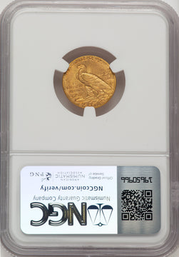 1909 $2.50 Indian Quarter Eagle NGC MS65 (506634005)