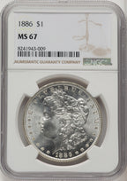 1886 Morgan Dollar NGC MS67 (772023025)
