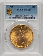 1928 $20 Saint-Gaudens Double Eagle PCGS MS66+ (768413003)