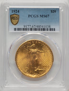 1924 $20 Saint Saint-Gaudens Double Eagle PCGS MS67 (773472002)
