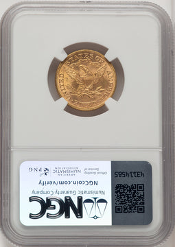 1895 $5 Liberty Half Eagle NGC MS65
