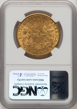 1882-CC $20 Liberty Double Eagle NGC MS61 (772309017)